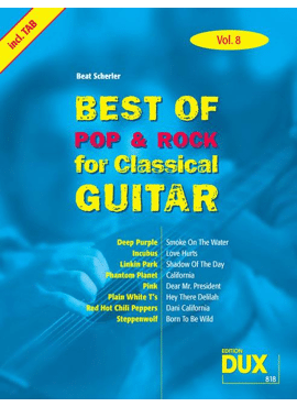 Best of Pop & Rock for Classical Guitar Vol. 8